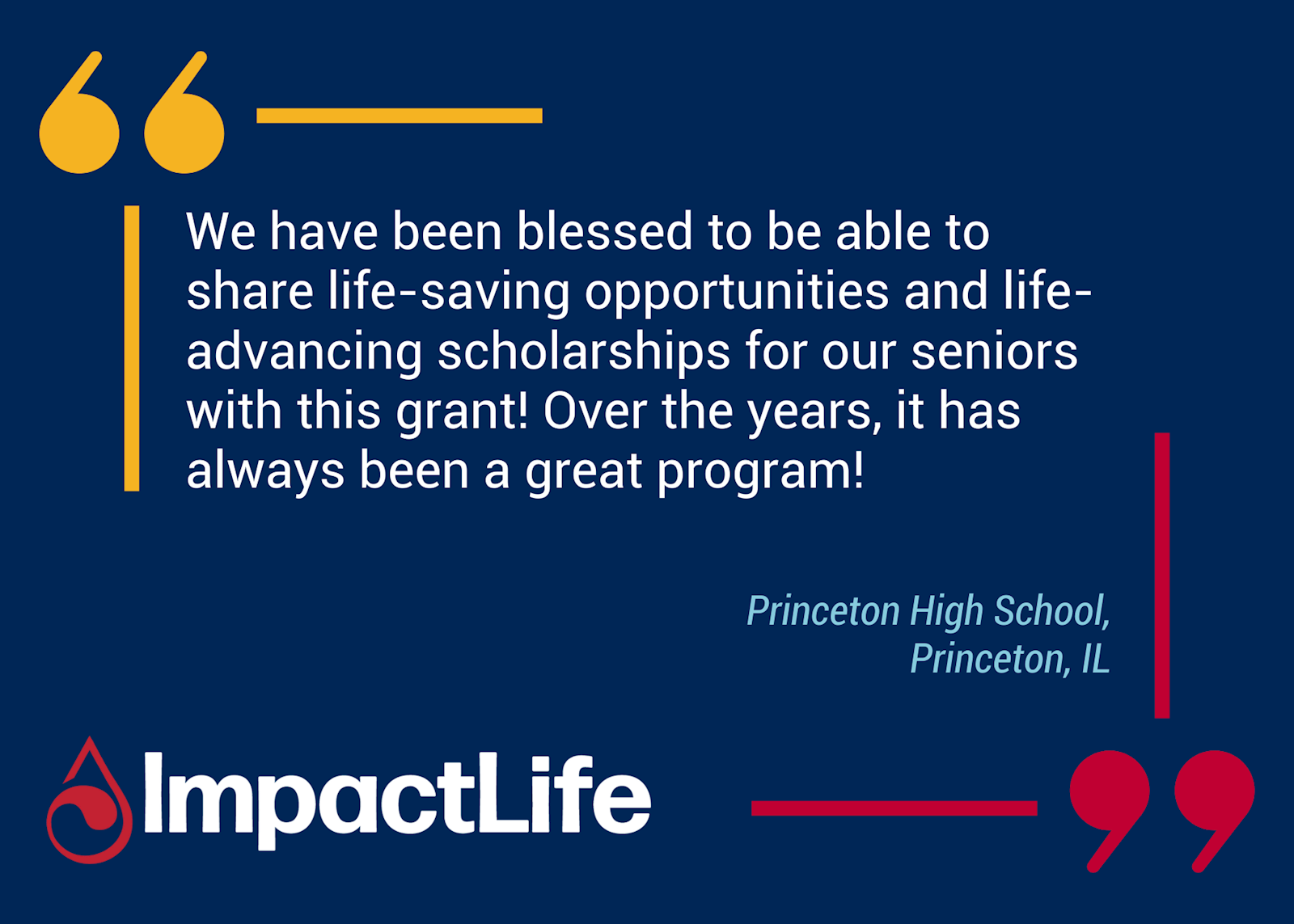 LifeSavings Testimonial - Princeton, IL